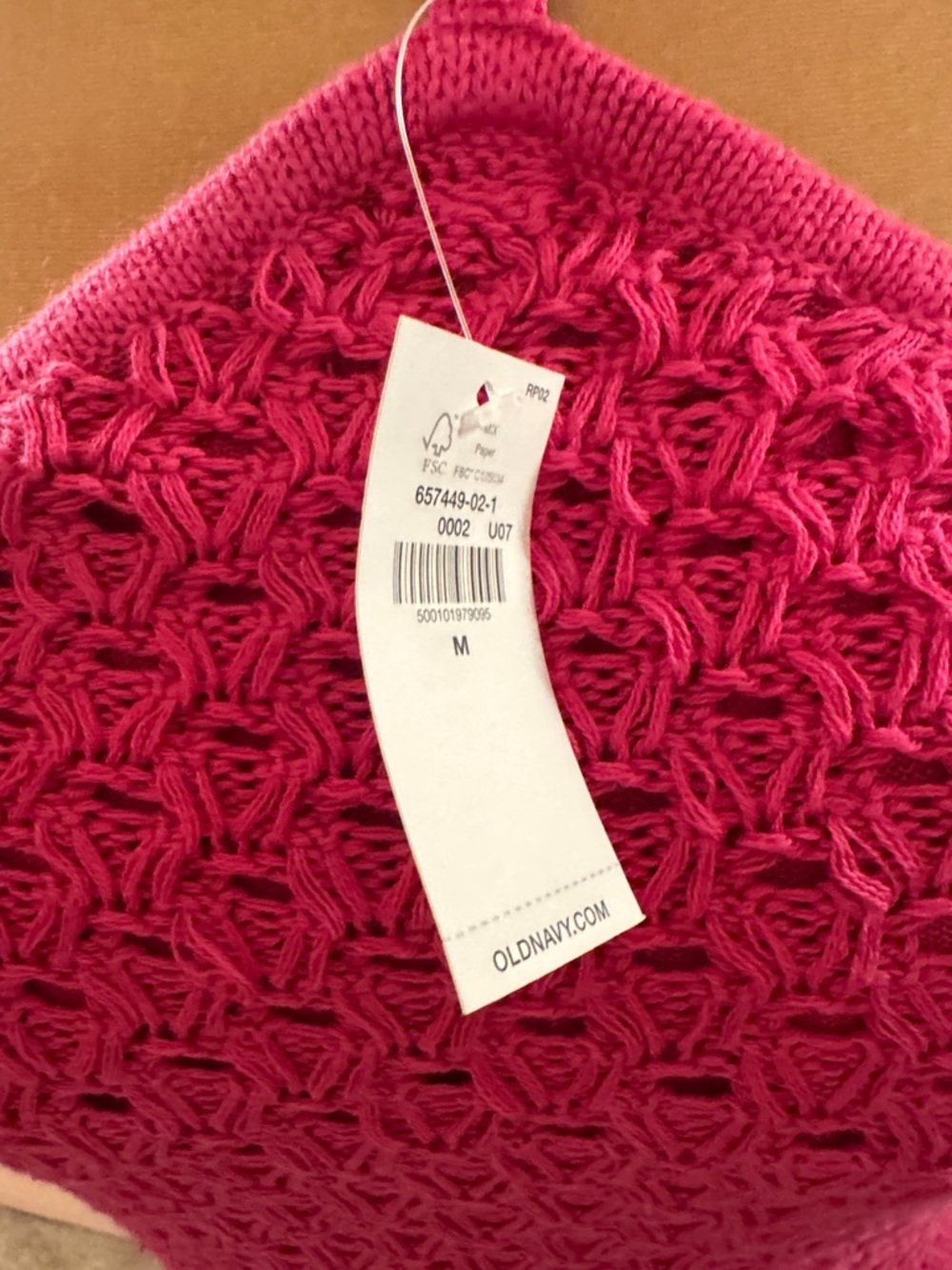 Old Navy Fuchsia Cotton Crochet Halter Knit Dress - Picture 6 of 6